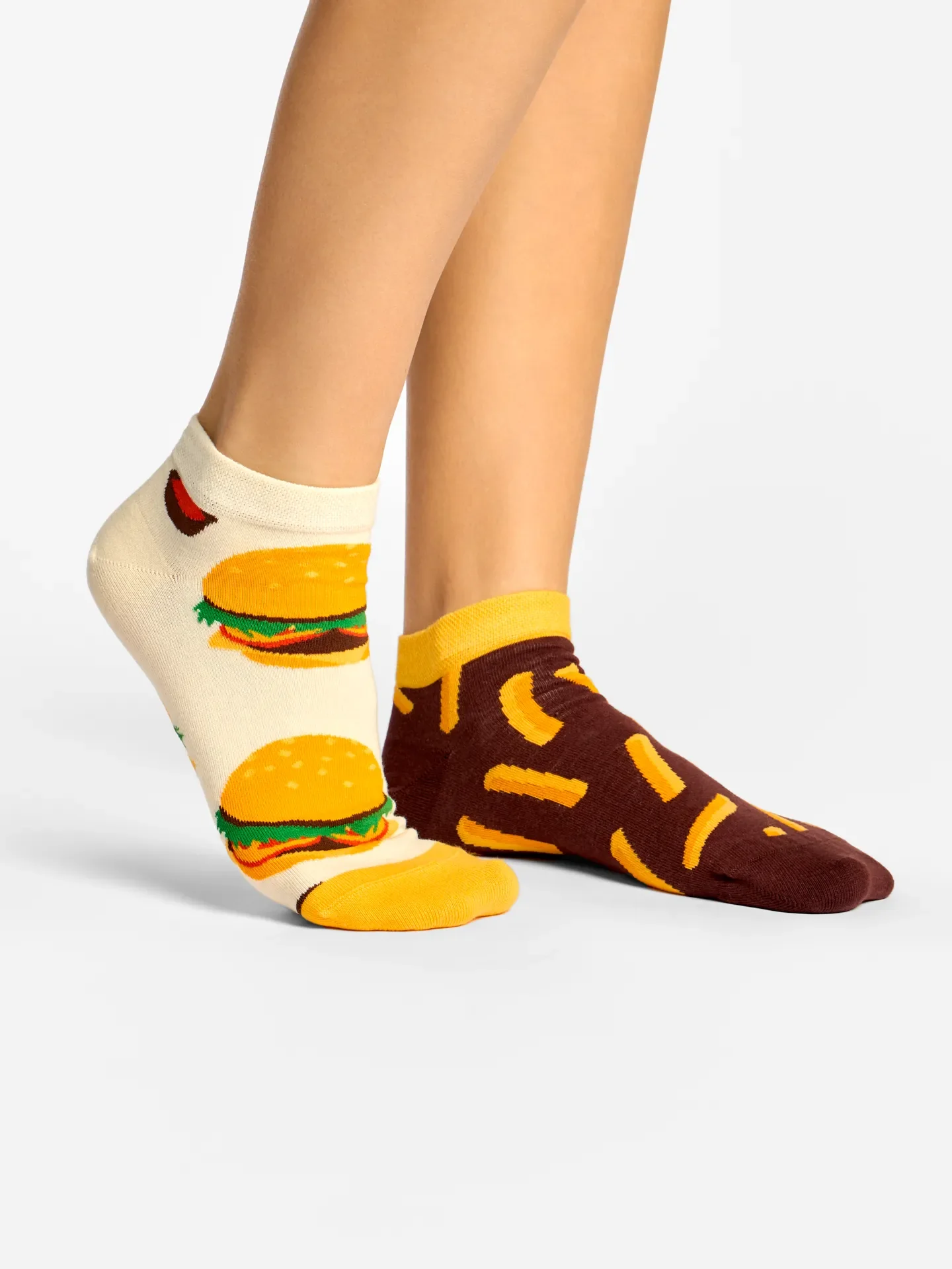 Veselé kotníkové ponožky Burger a hranolky - Image 3