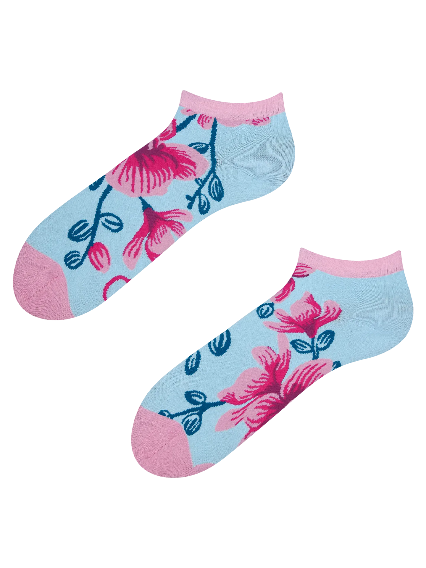Veselé kotníkové ponožky Orchidej