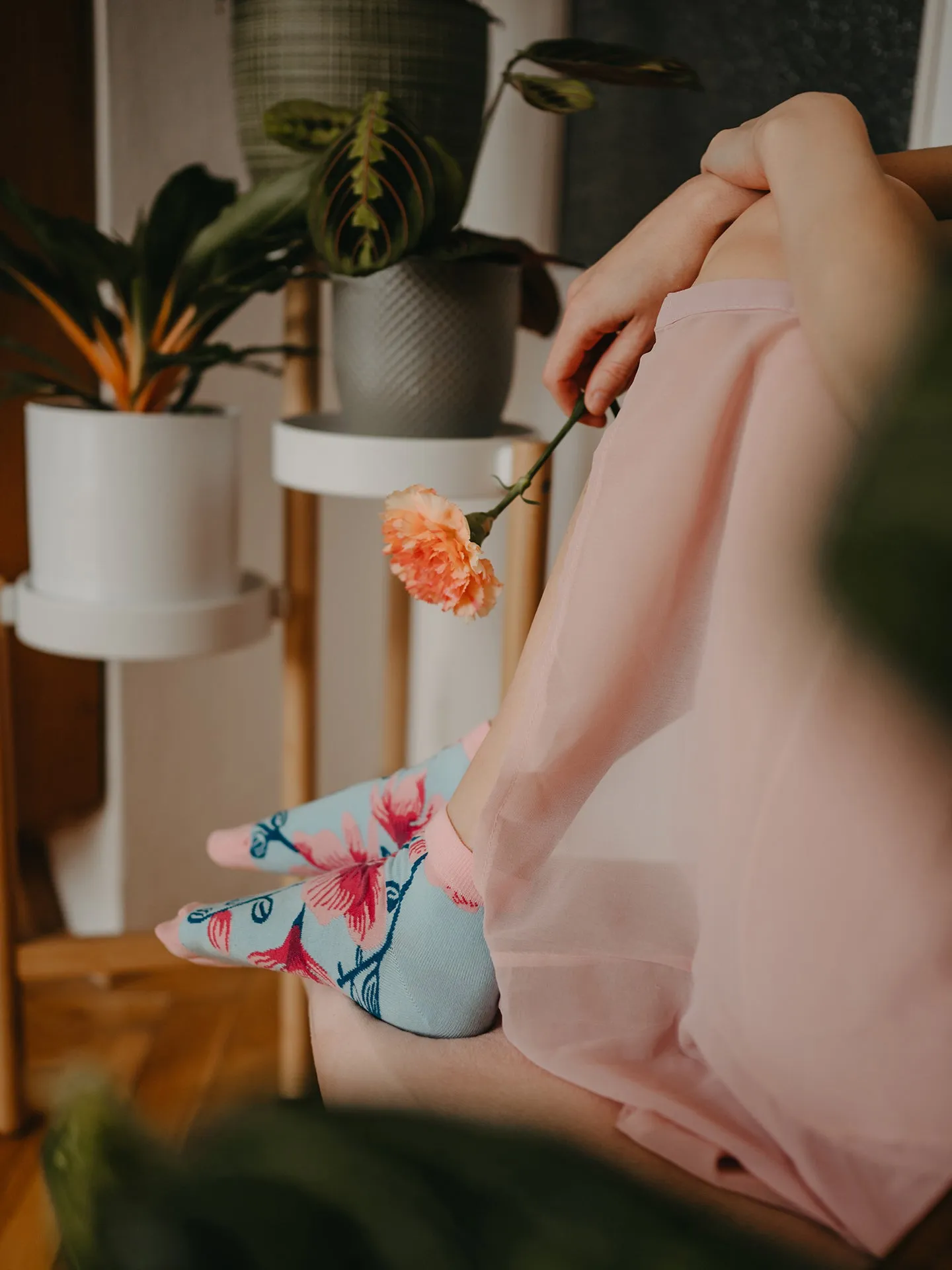 Veselé kotníkové ponožky Orchidej - Image 4