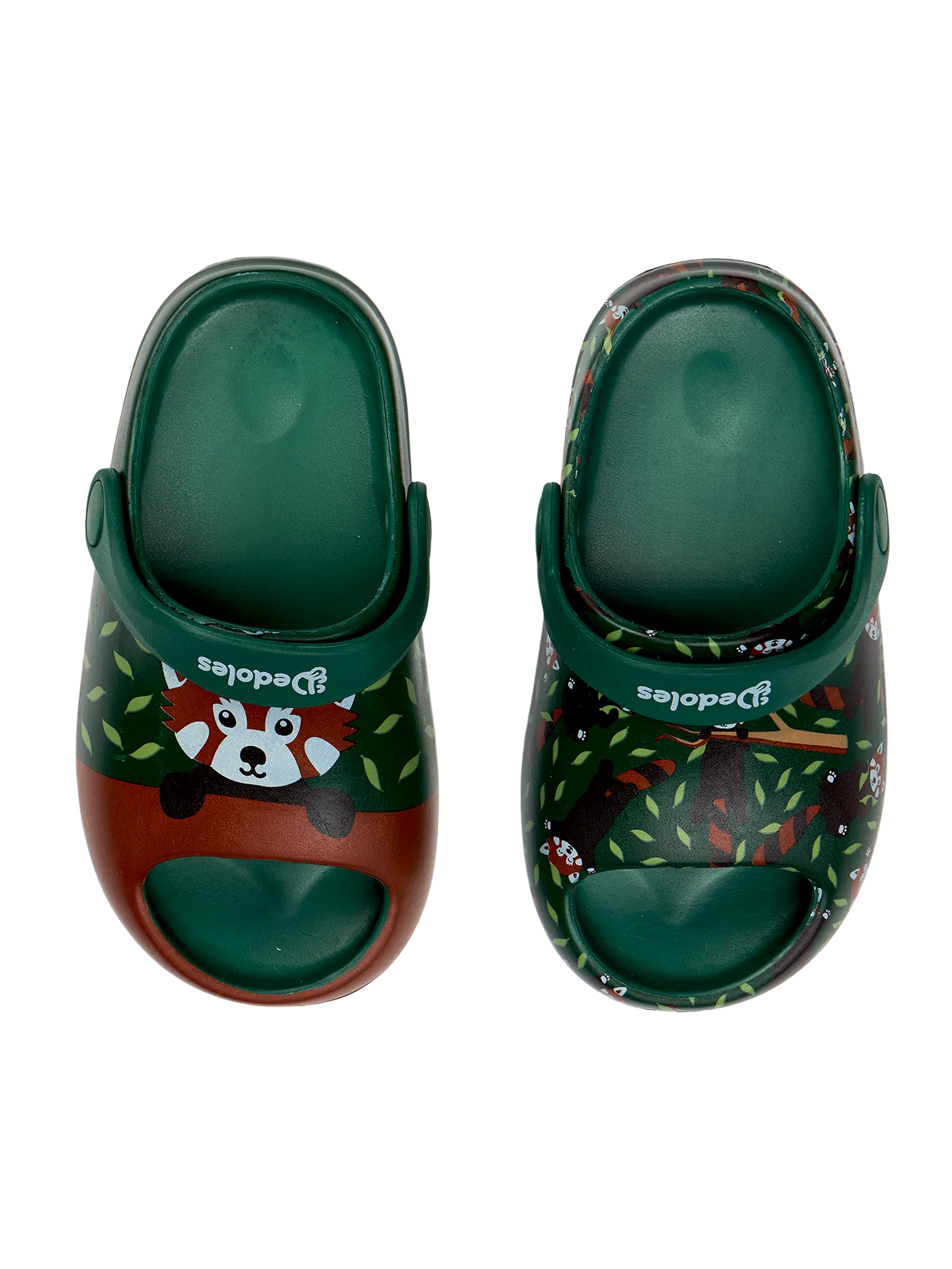 Veselé chunky sandály pro miminka Panda červená