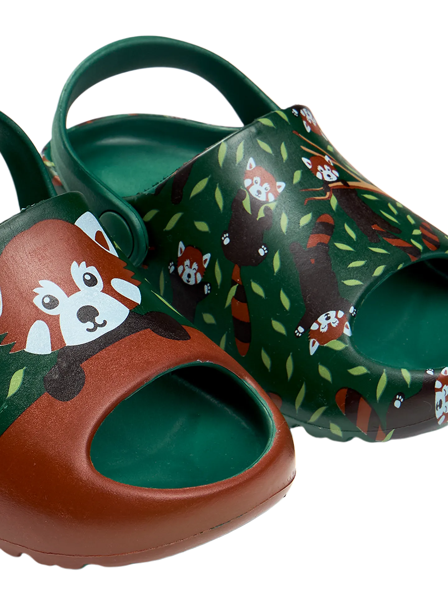 Veselé chunky sandály pro miminka Panda červená - Image 2
