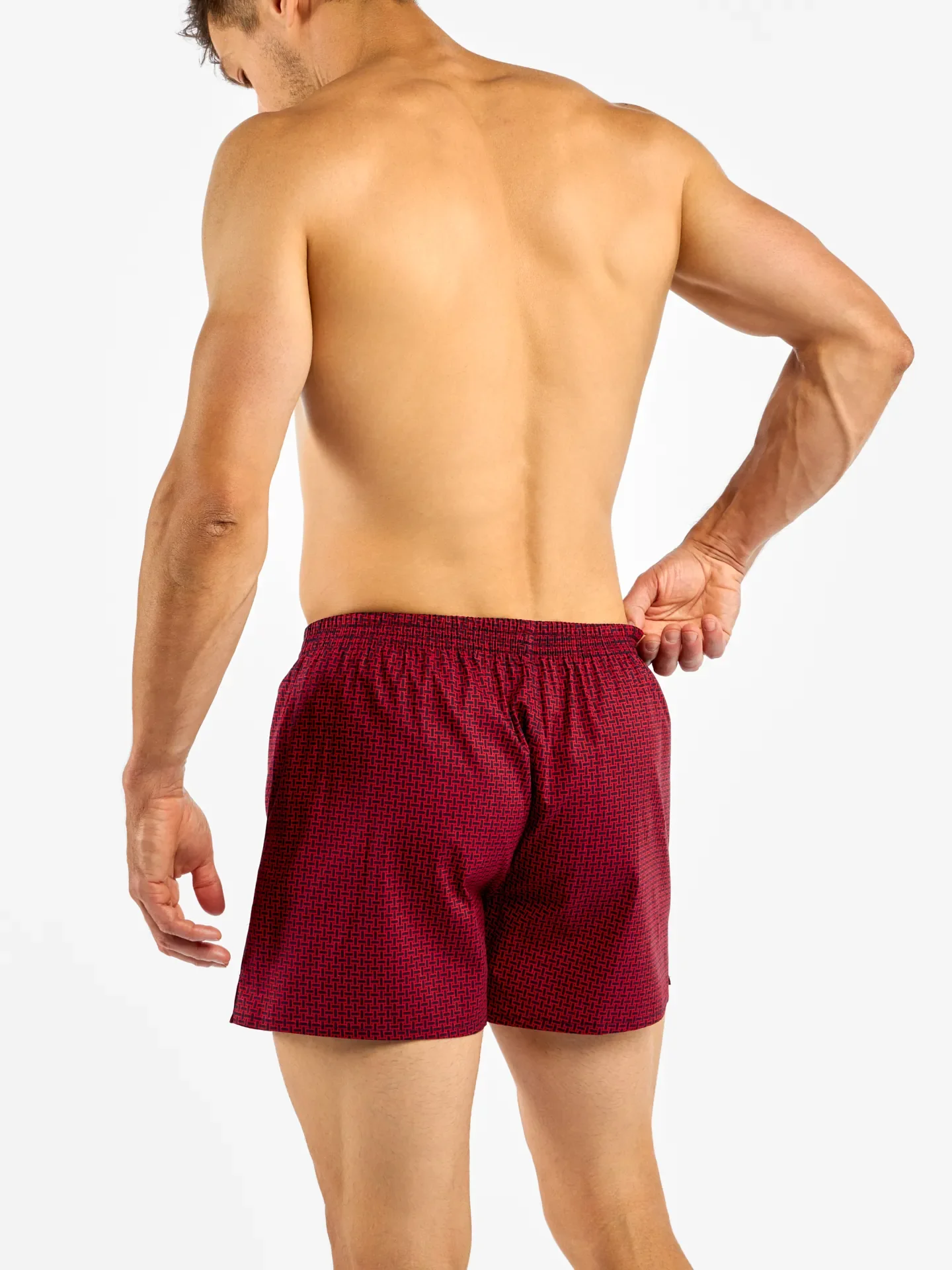 Modro-červené pánské vzorované trenky - Image 4