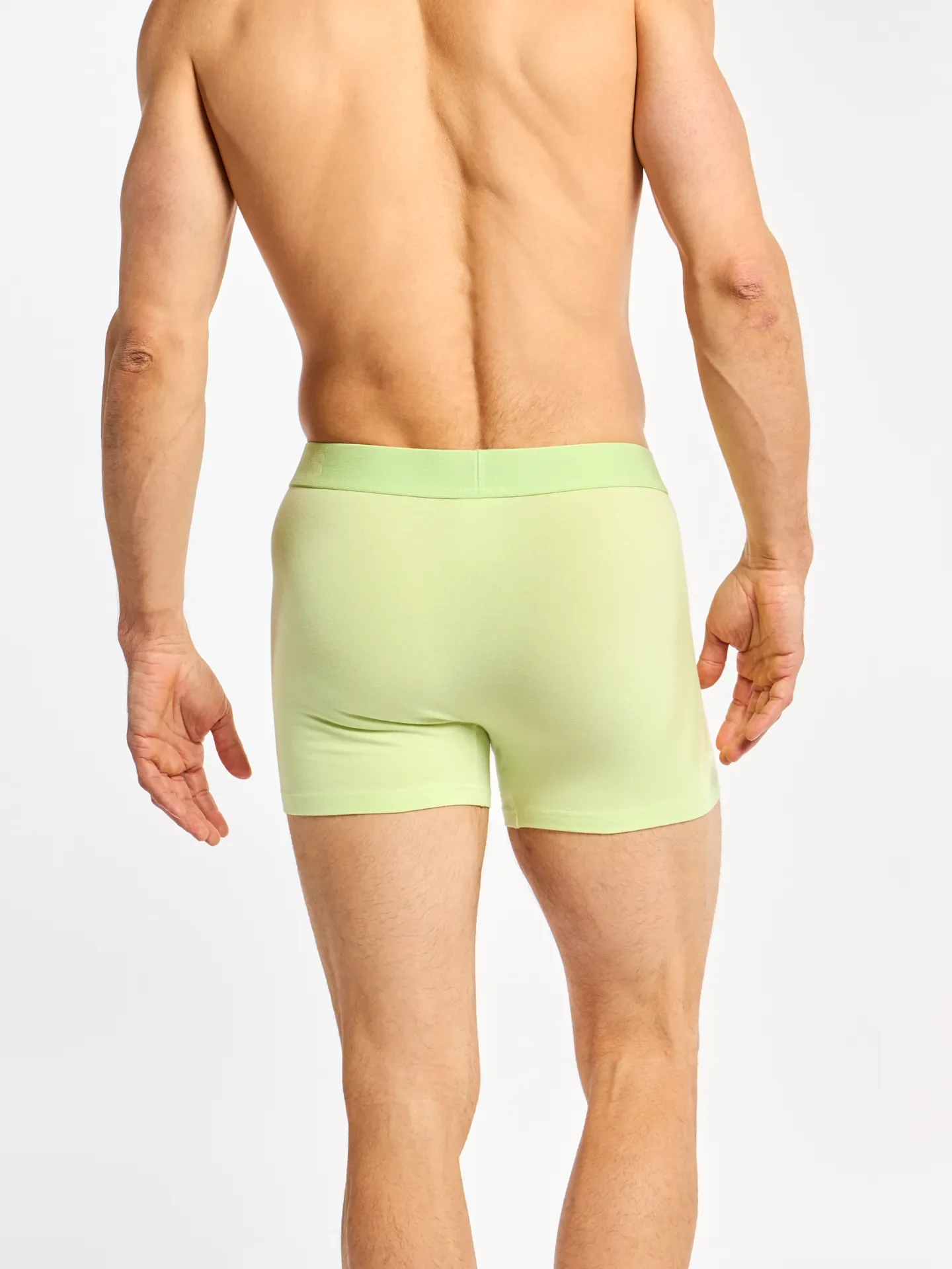 Krémovo-limetové pánské boxerky - Image 4