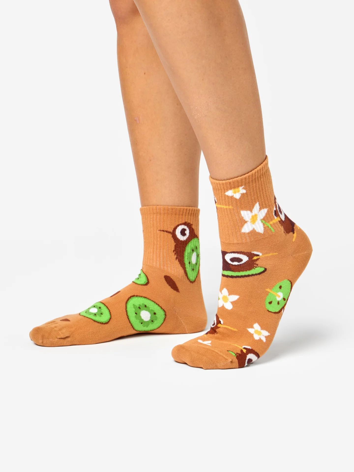 Veselé lýtkové ponožky Ptáček Kiwi - Image 2