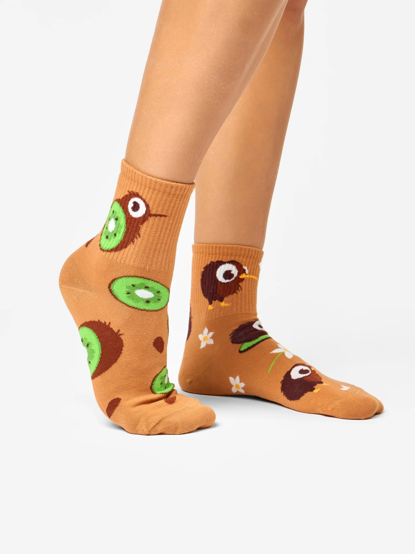 Veselé lýtkové ponožky Ptáček Kiwi - Image 3