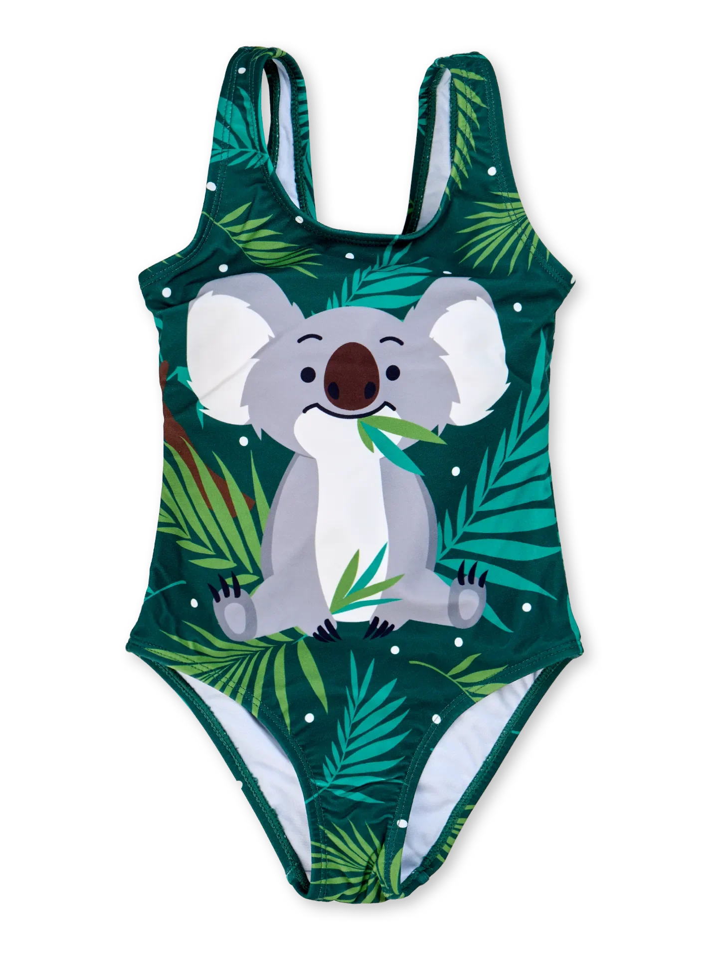 Veselé dívčí plavky Koala a listy