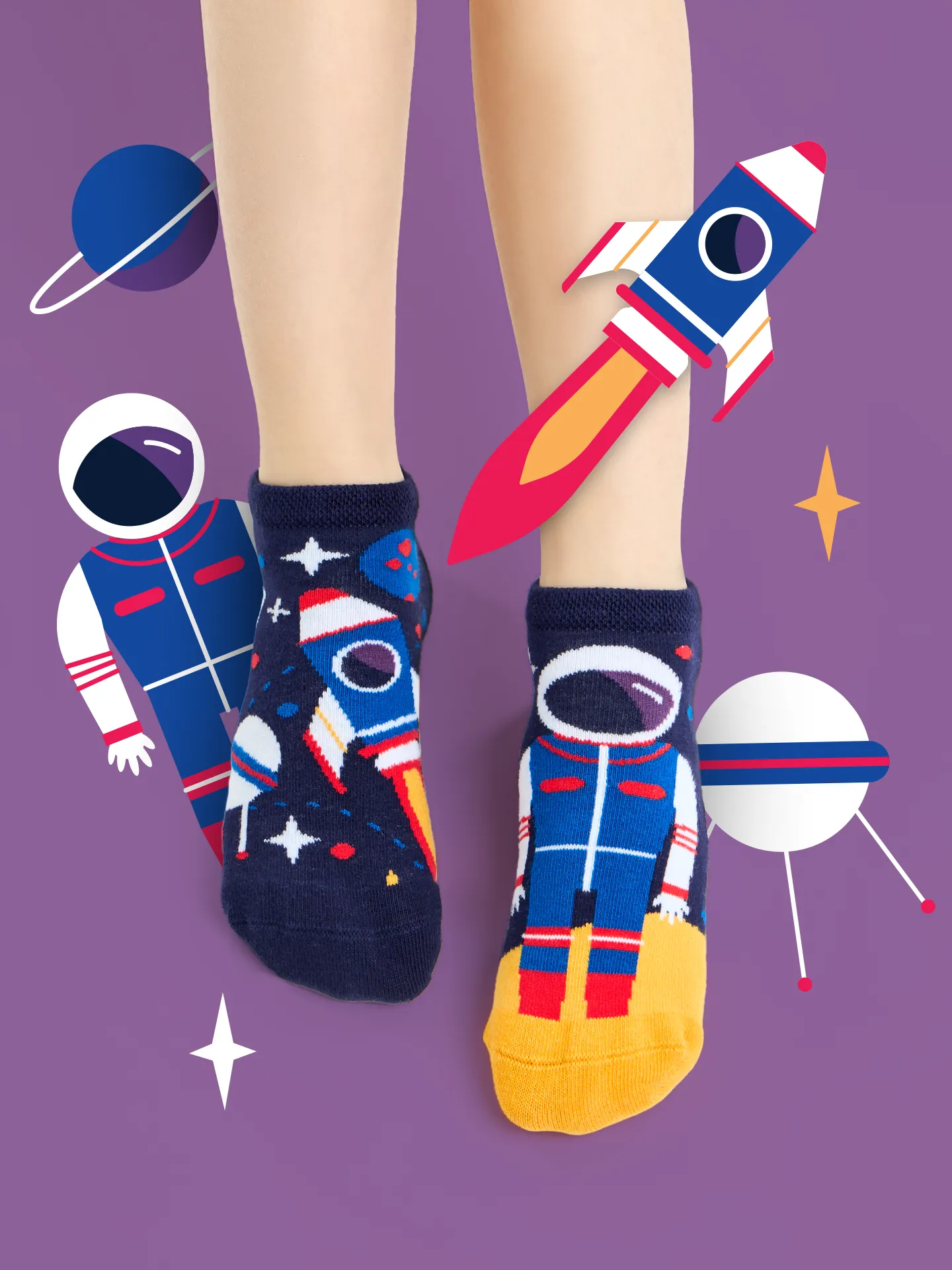 Veselé dětské kotníkové ponožky Astronaut - Image 5