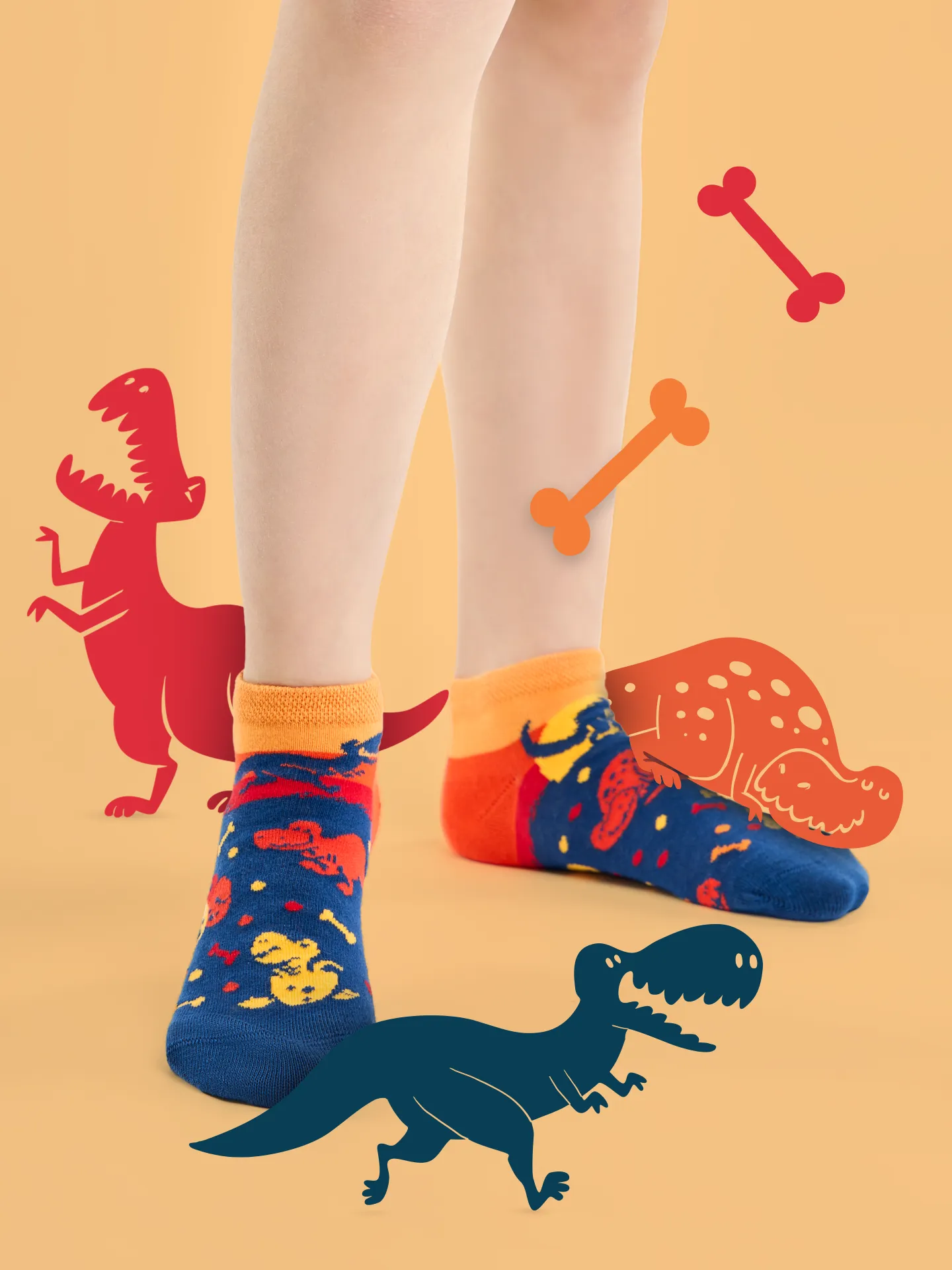 Veselé dětské kotníkové ponožky Svět dinosaurů - Image 4