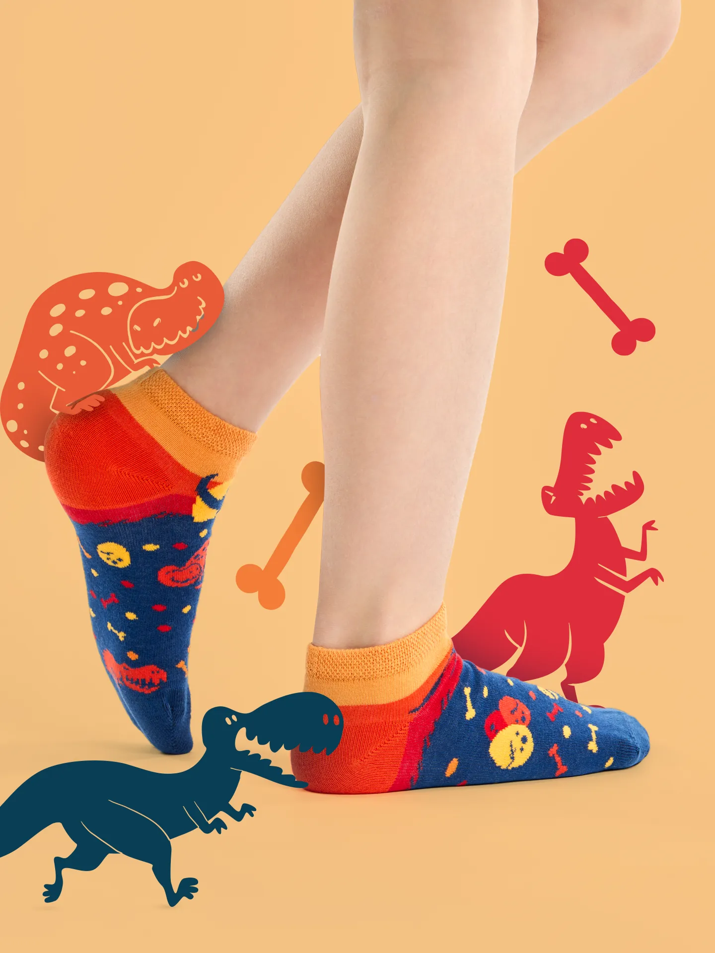 Veselé dětské kotníkové ponožky Svět dinosaurů - Image 5