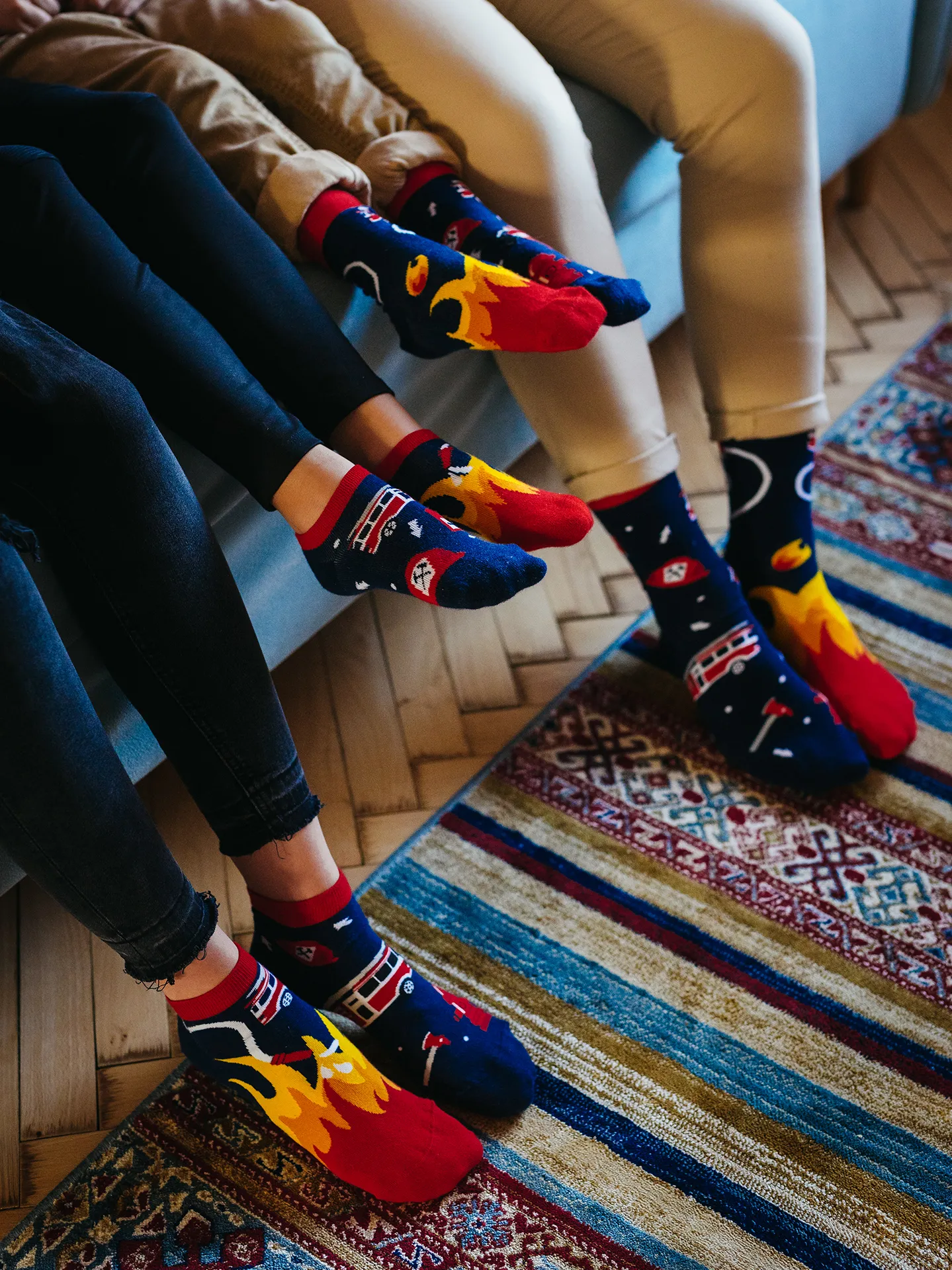 Veselé dětské kotníkové ponožky Hasič - Image 4