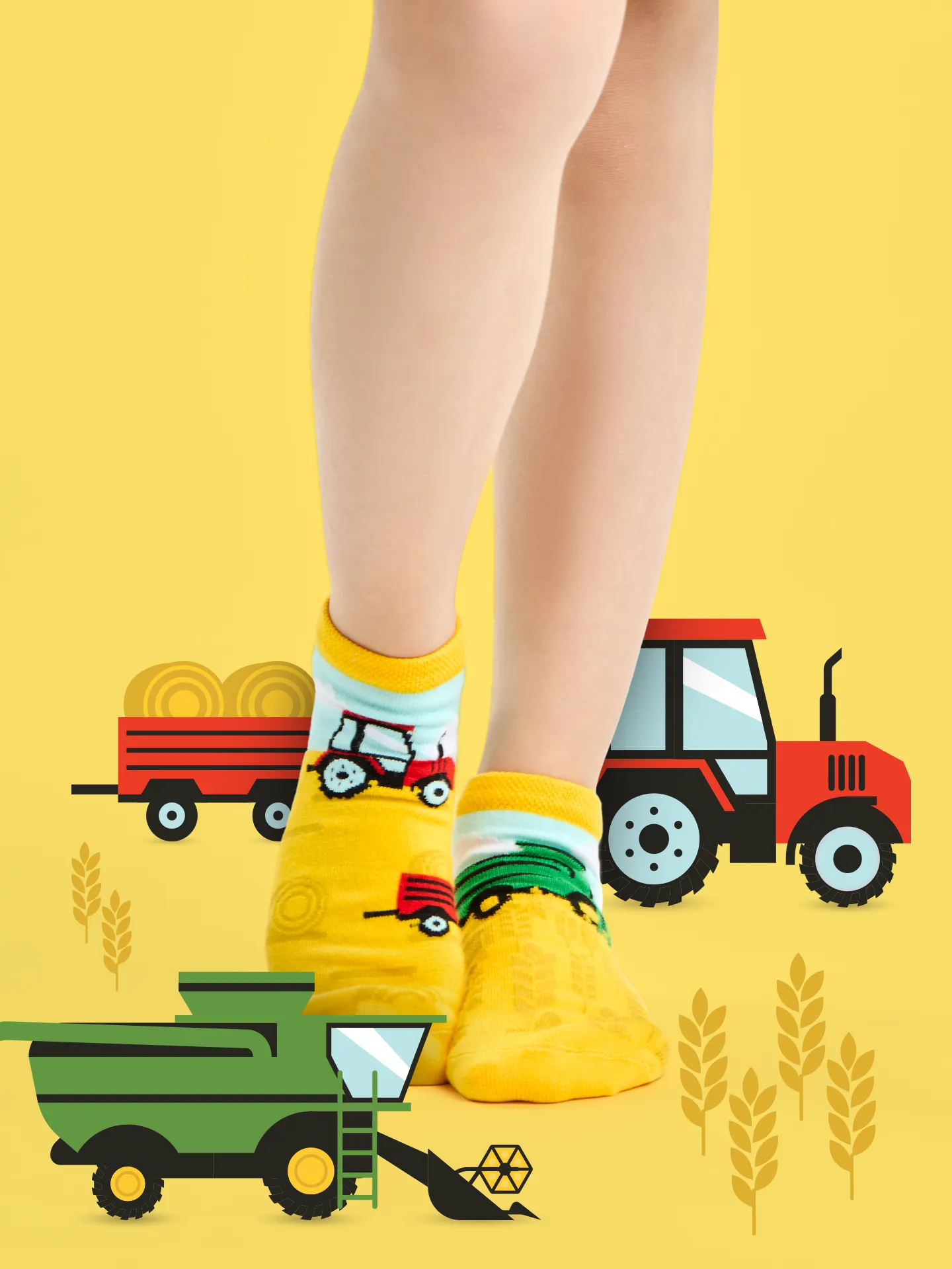 Veselé dětské kotníkové ponožky Traktor - Image 4