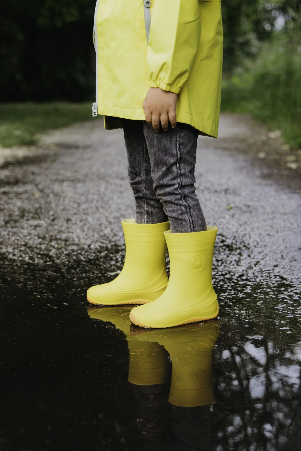 Dětské barefoot gumáky Be Lenka Pudds – žluté - Image 2