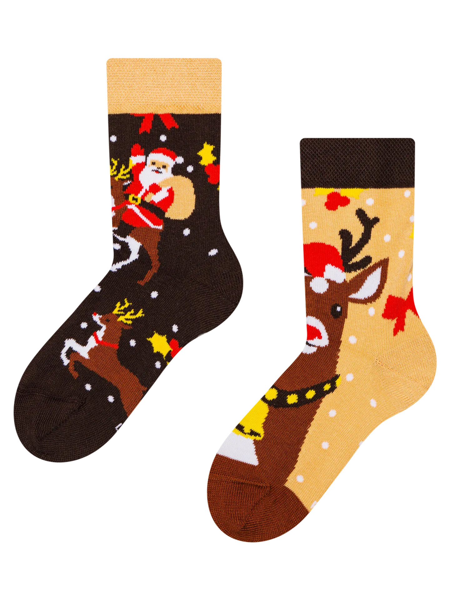 Veselé dětské ponožky Sob a Santa
