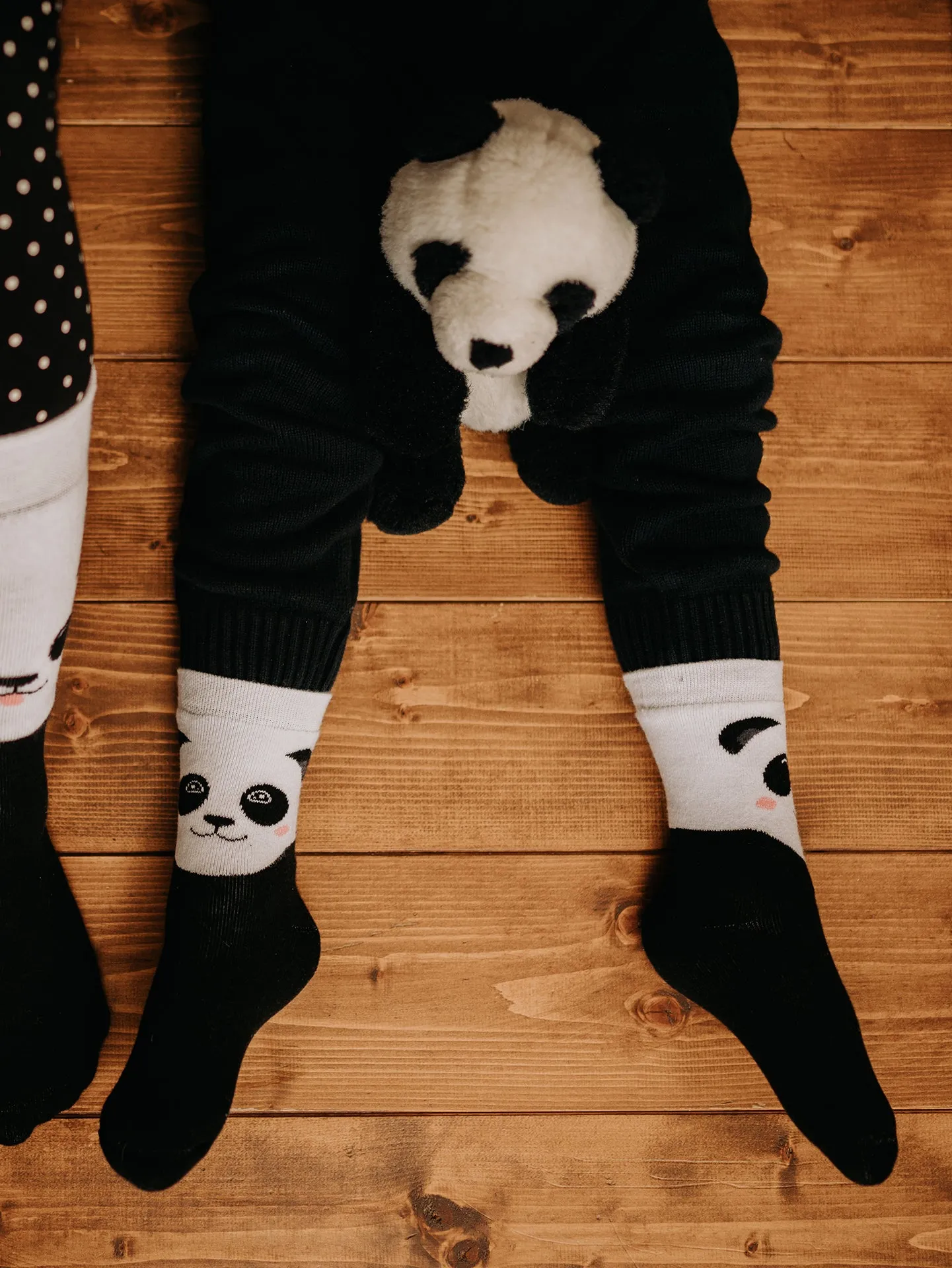 Veselé dětské teplé ponožky Šťastná panda - Image 2