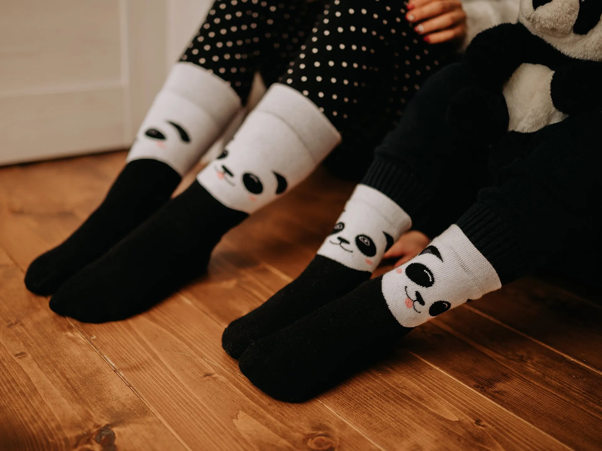 Veselé dětské teplé ponožky Šťastná panda - Image 3