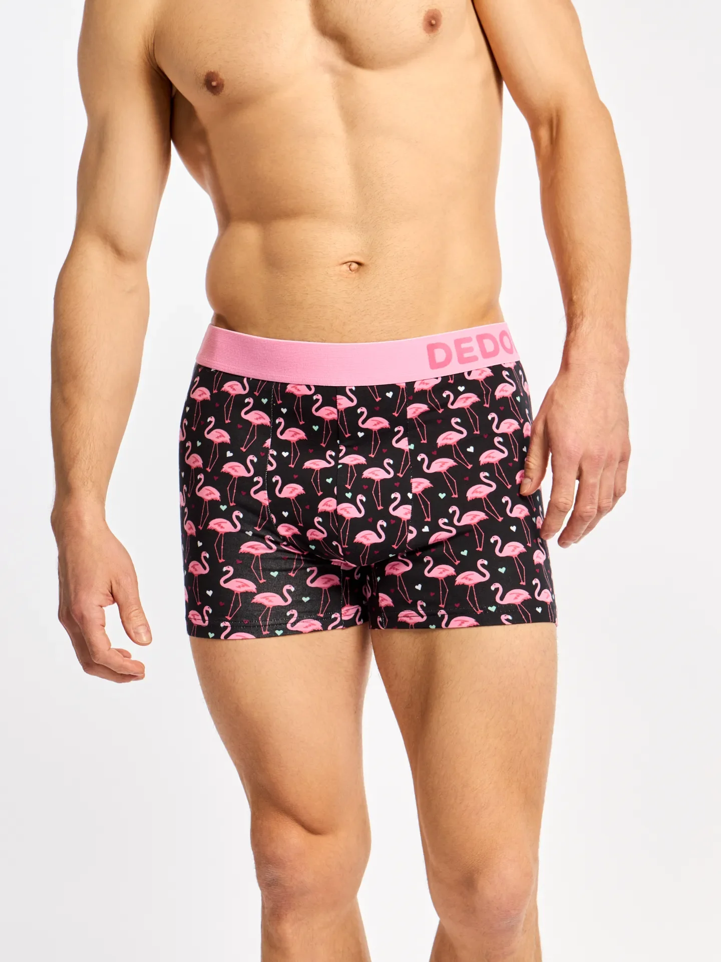 Veselé pánské boxerky Plameňáci a srdíčka - Image 3