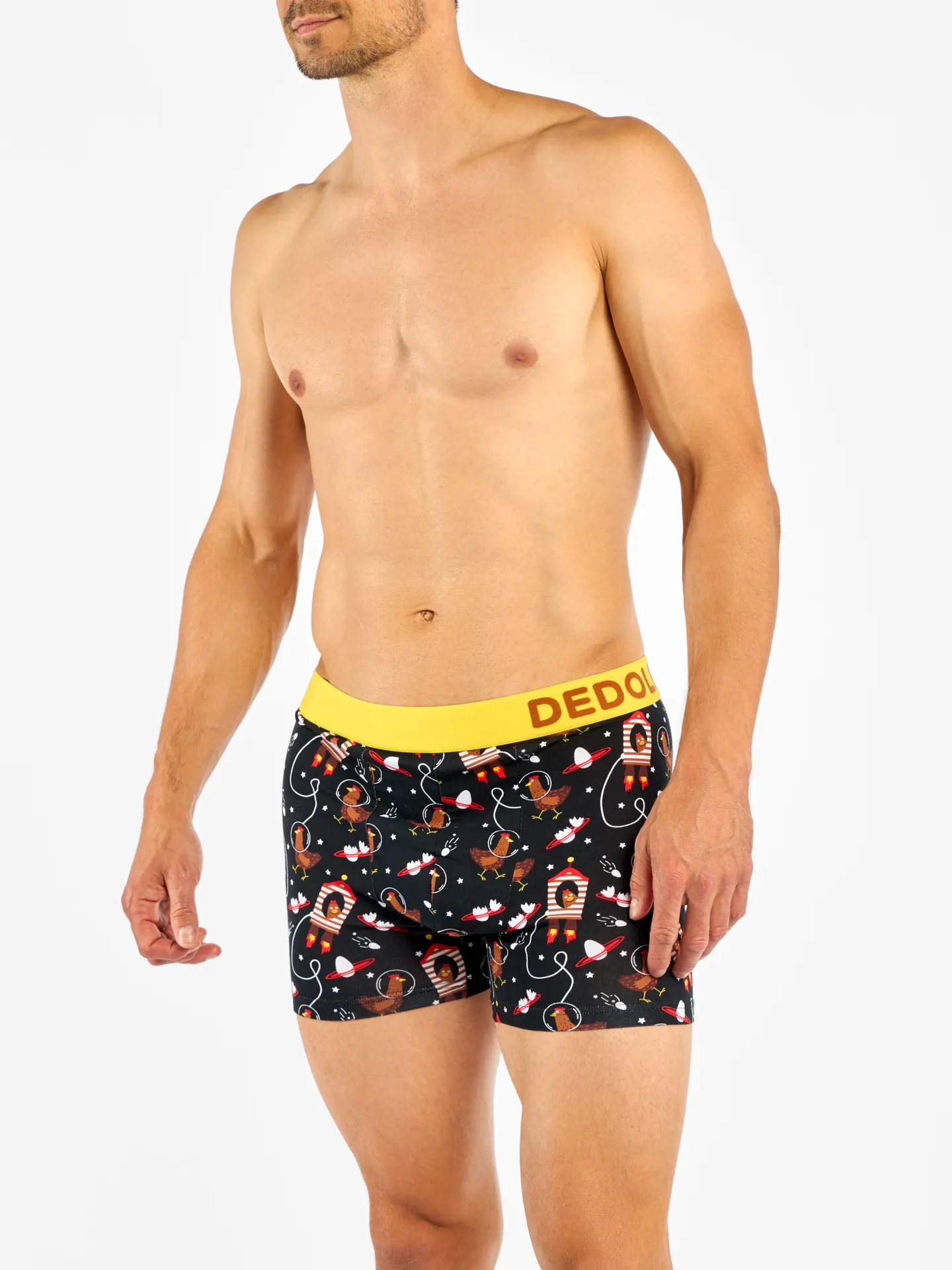 Veselé pánské boxerky Slepice kosmonautka - Image 3