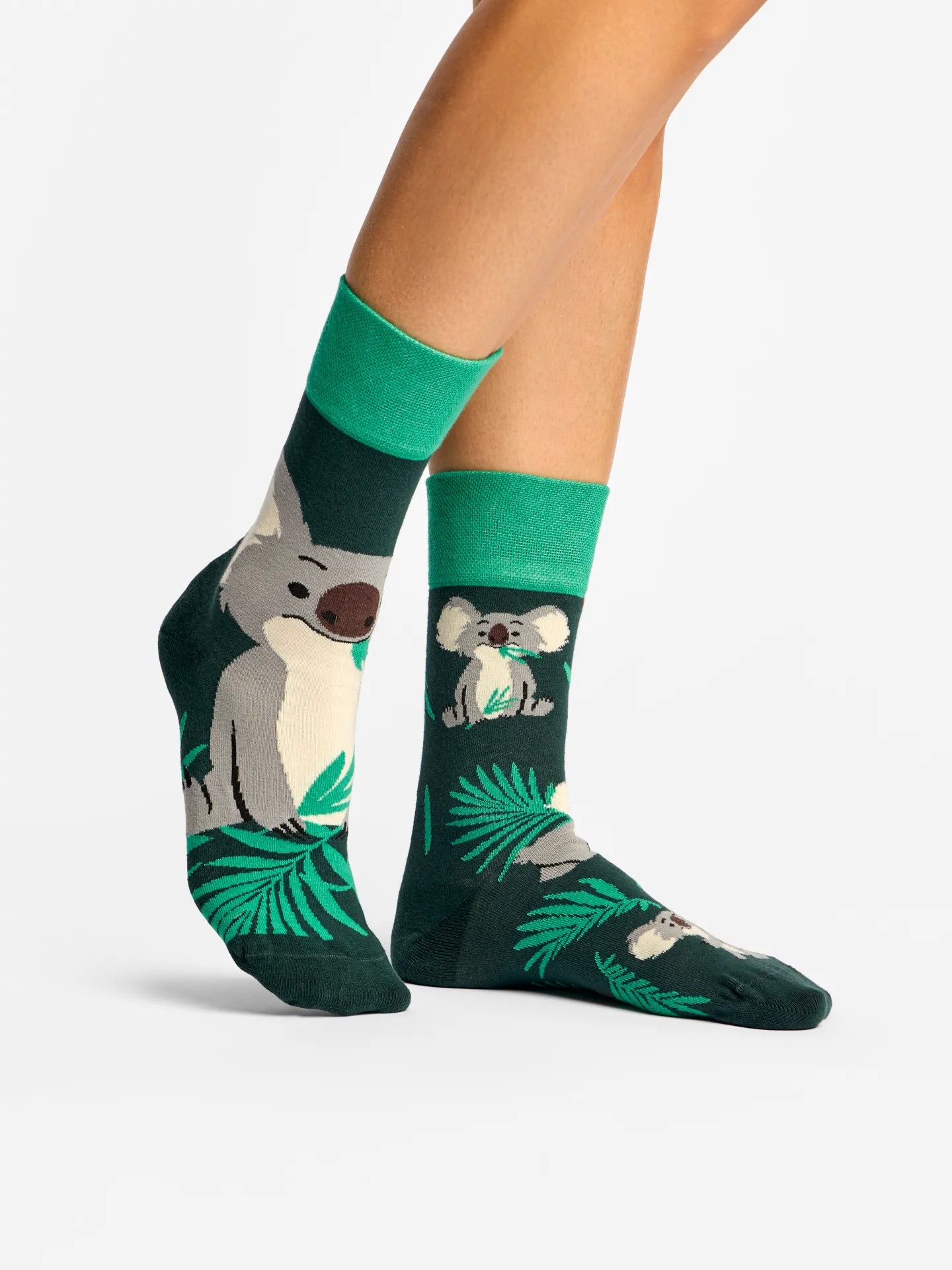 Veselé ponožky Koala a listy - Image 3