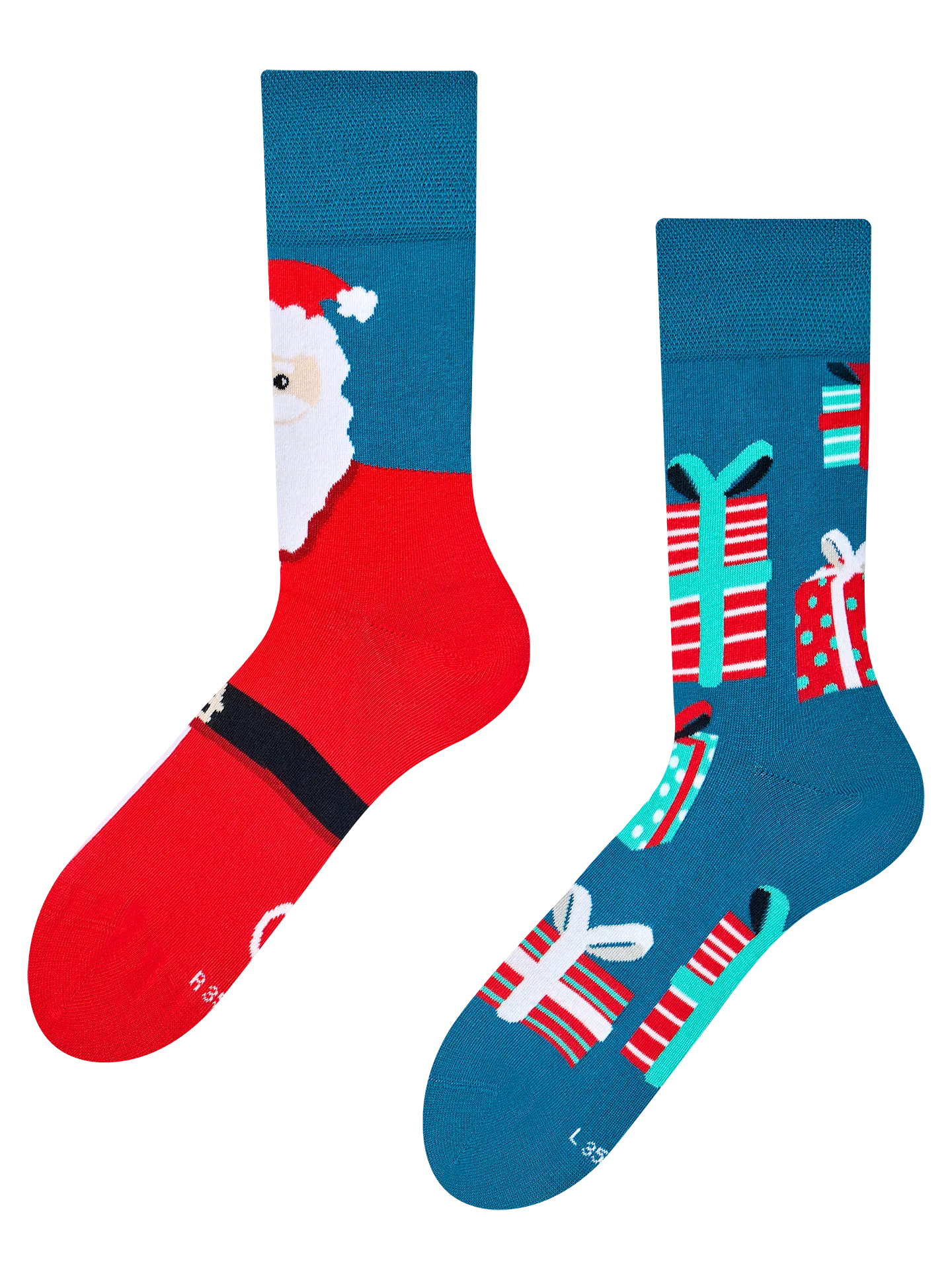 Veselé ponožky Santa a dárky