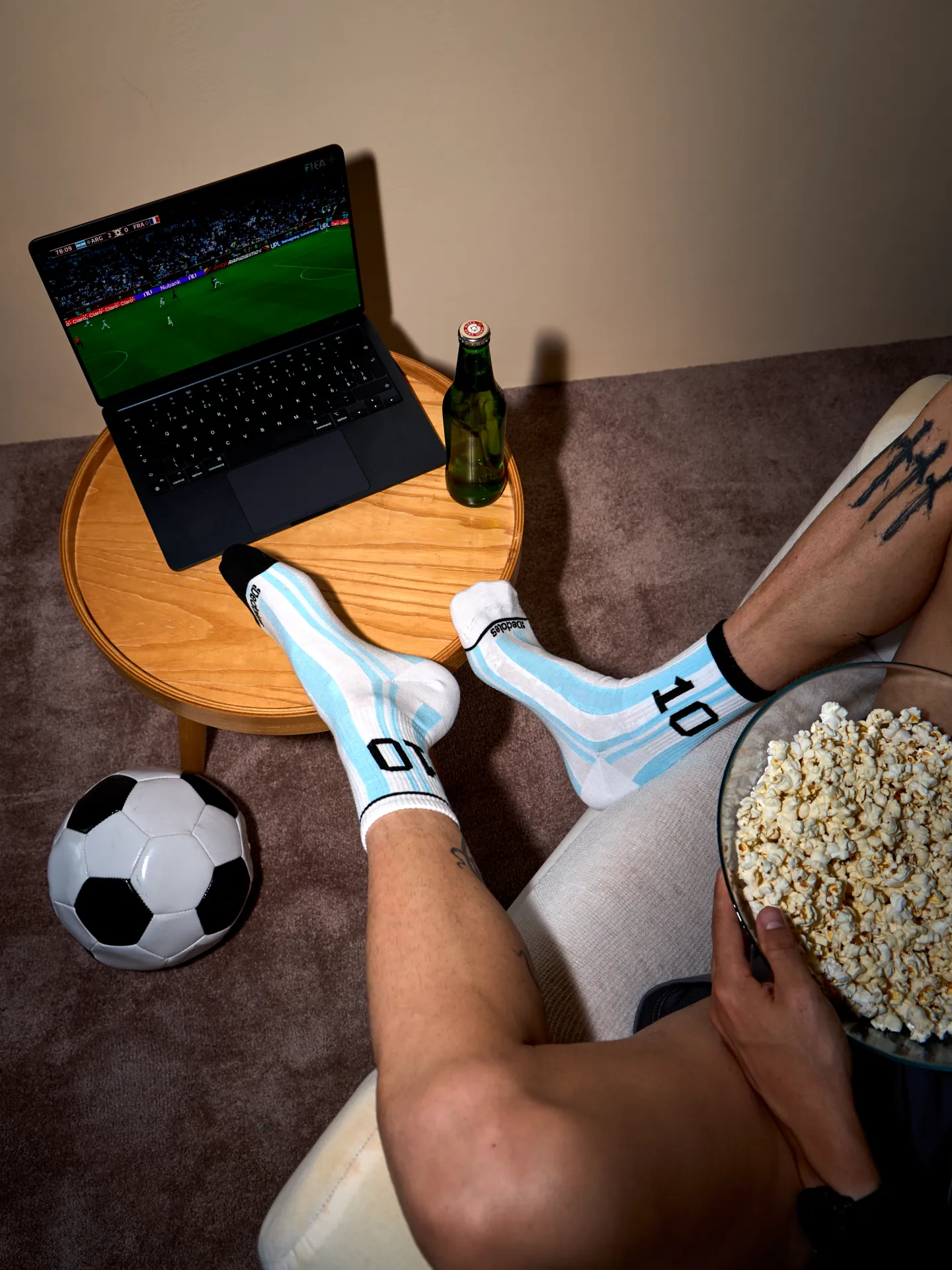 Středně vysoké žebrované ponožky Argentinská fotbalová legenda - Image 2