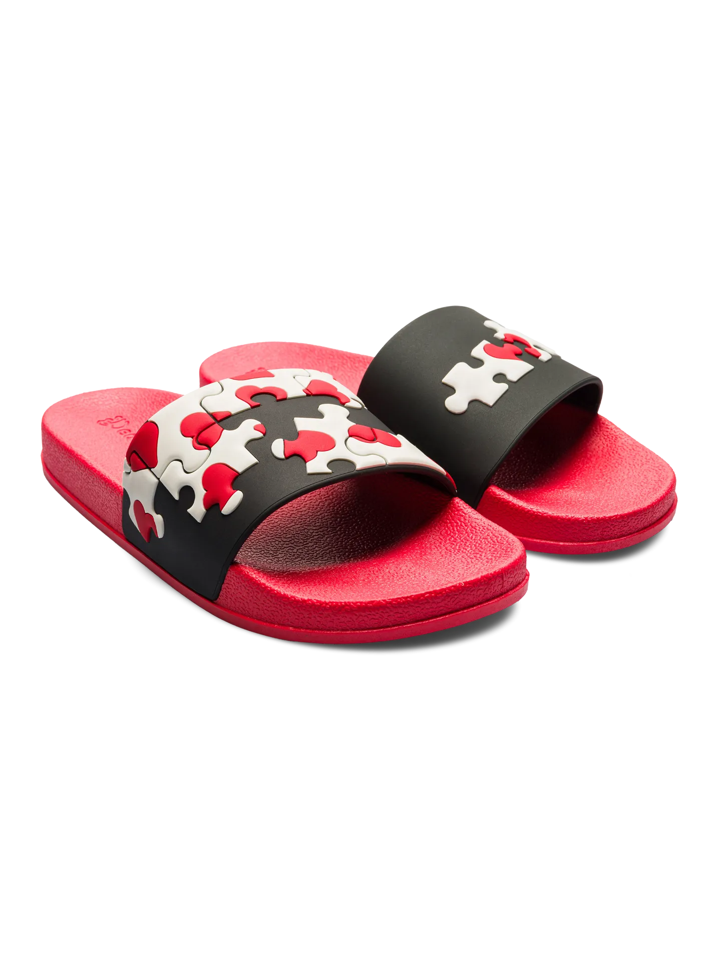Veselé pantofle Puzzle se srdíčky - Image 2
