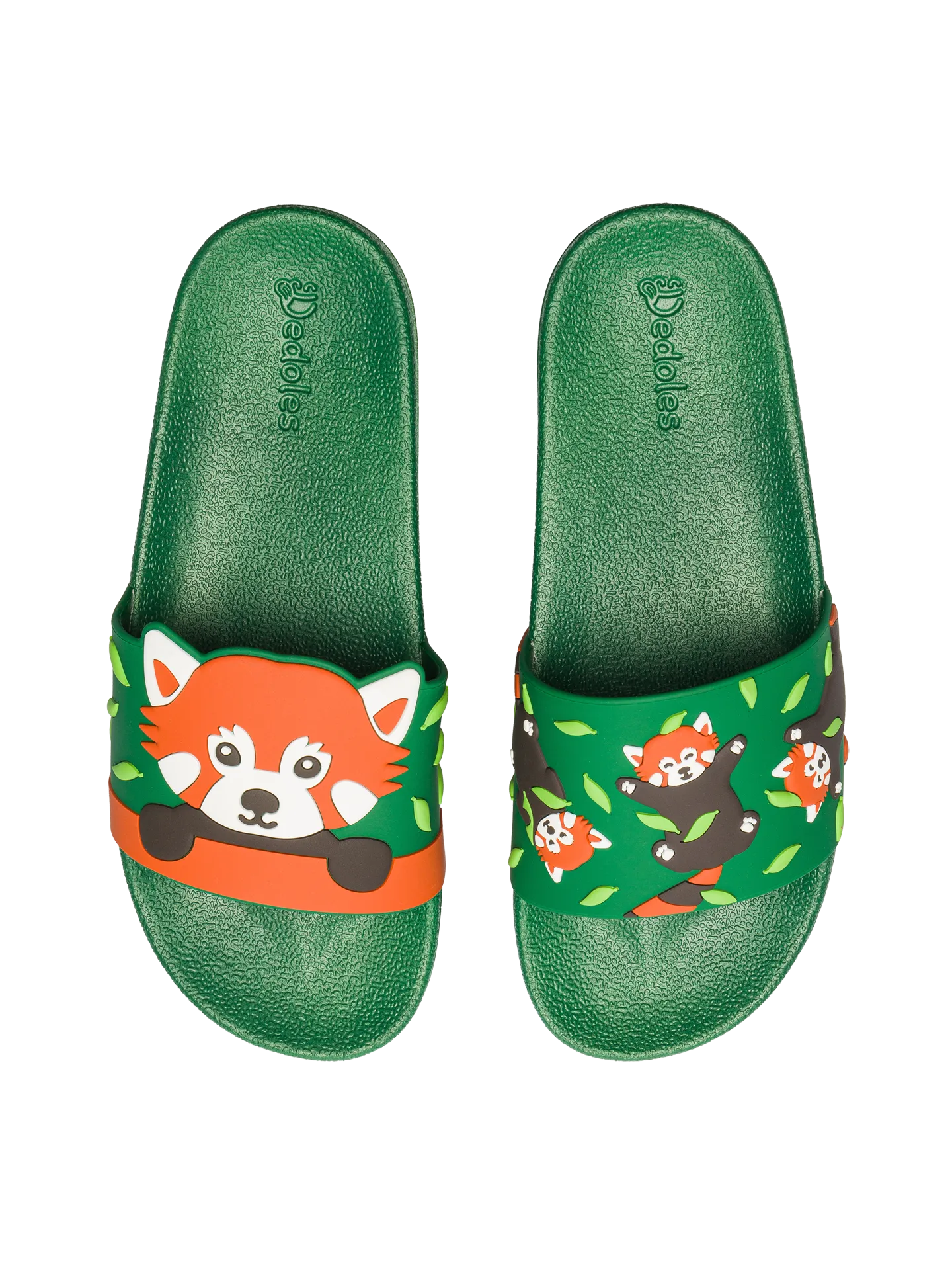 Veselé pantofle Panda červená