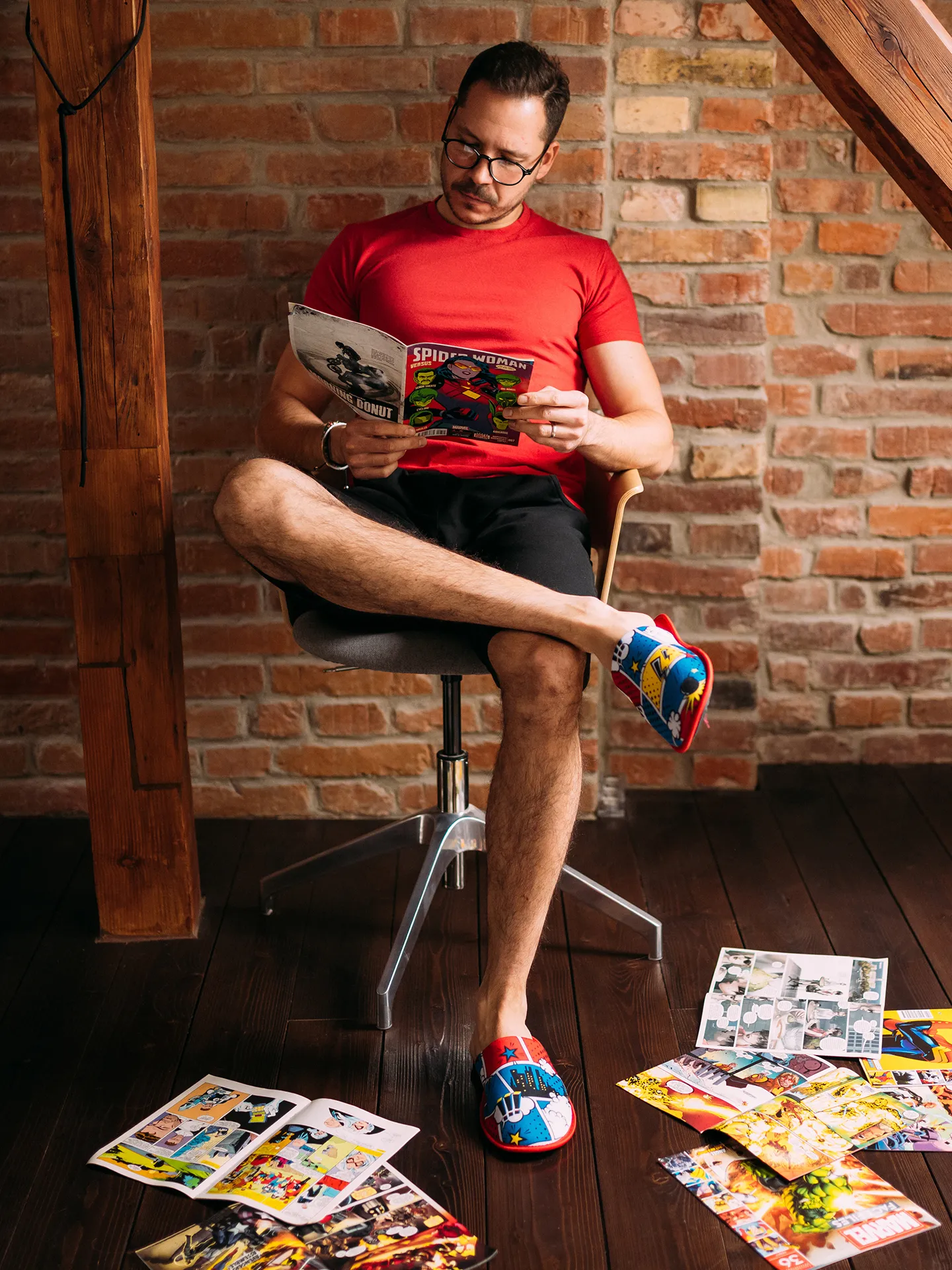 Veselé papuče Barevný komiks - Image 6