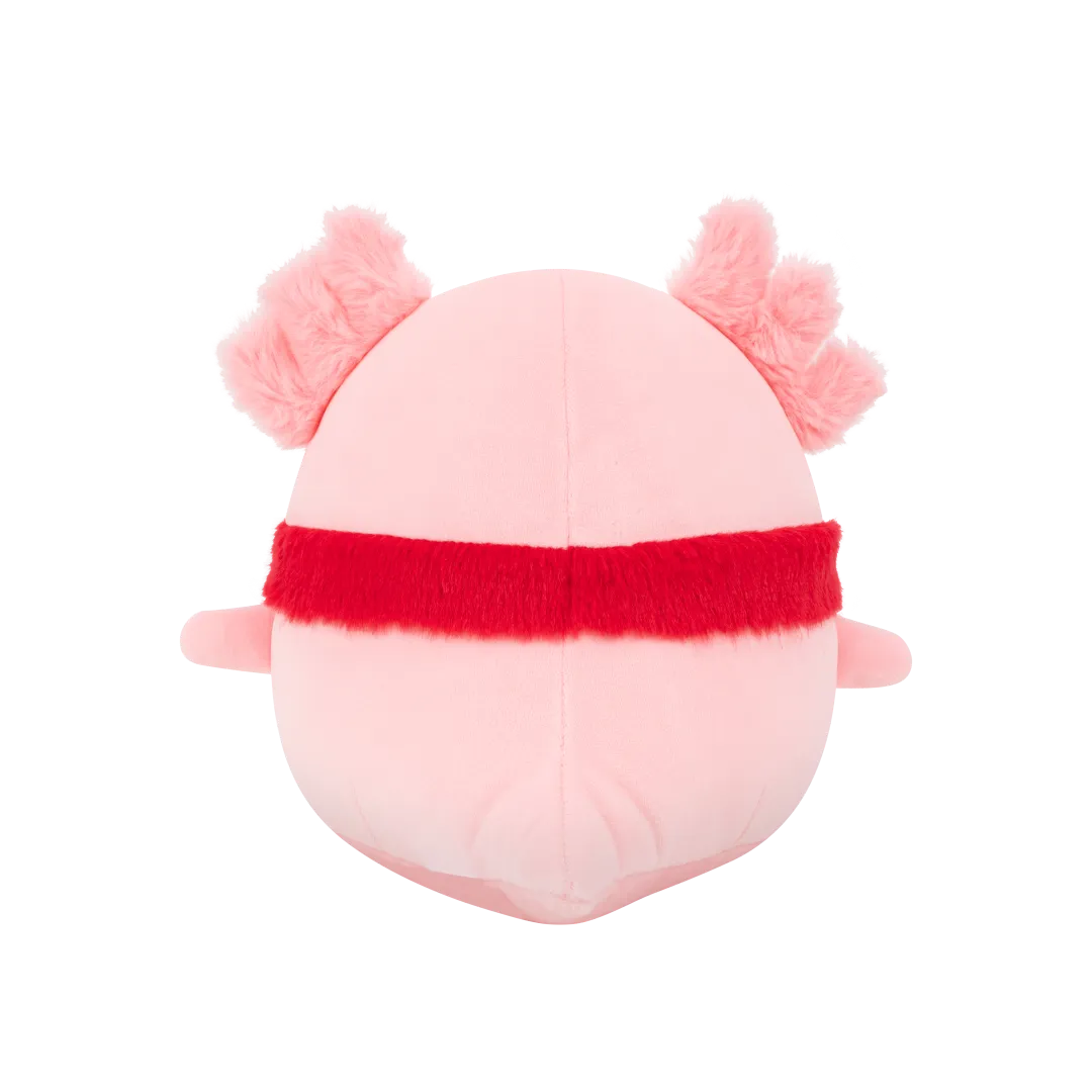 SQUISHMALLOWS Růžový axolotl s šálou – Archie, 30 cm - Image 3