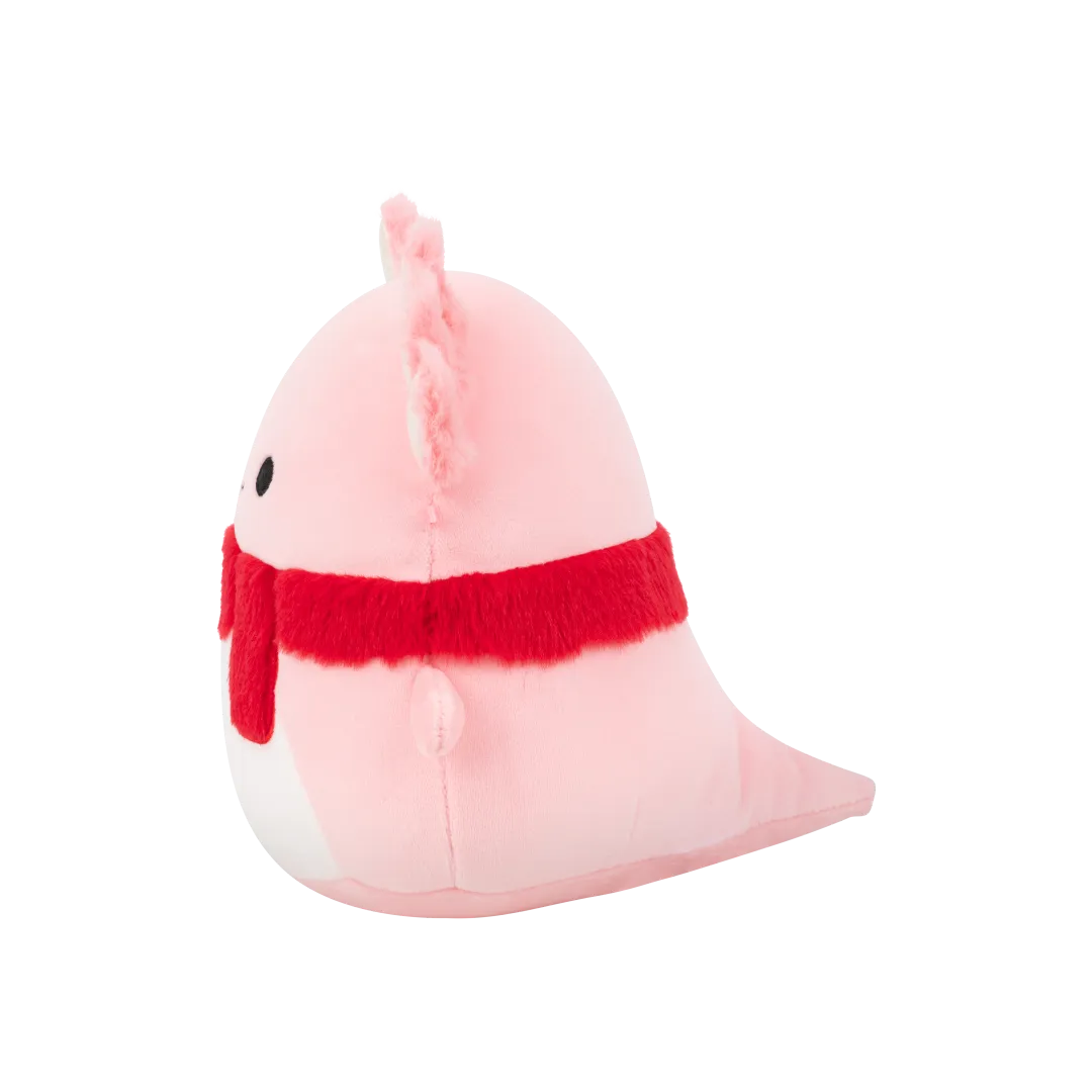 SQUISHMALLOWS Růžový axolotl s šálou – Archie, 30 cm - Image 4