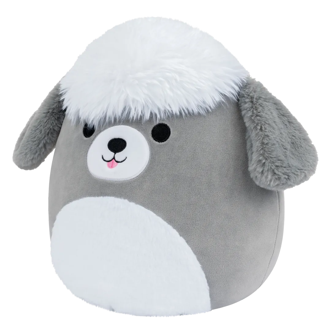 SQUISHMALLOWS Šedo-bílý ovčácký psík Arnold, 13 cm - Image 2