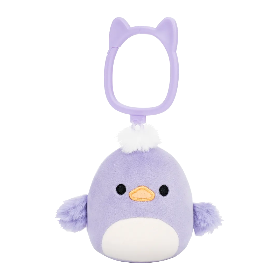 SQUISHMALLOWS klíčenka – Fialový kačer Daquarius, 9 cm