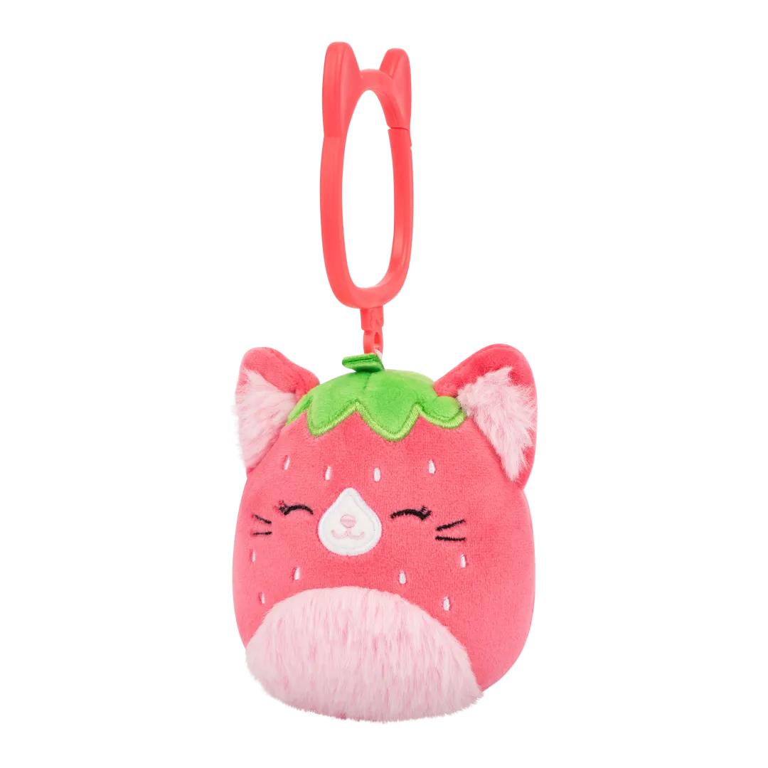 SQUISHMALLOWS klíčenka – Jahodová kočka Olma, 9 cm - Image 2