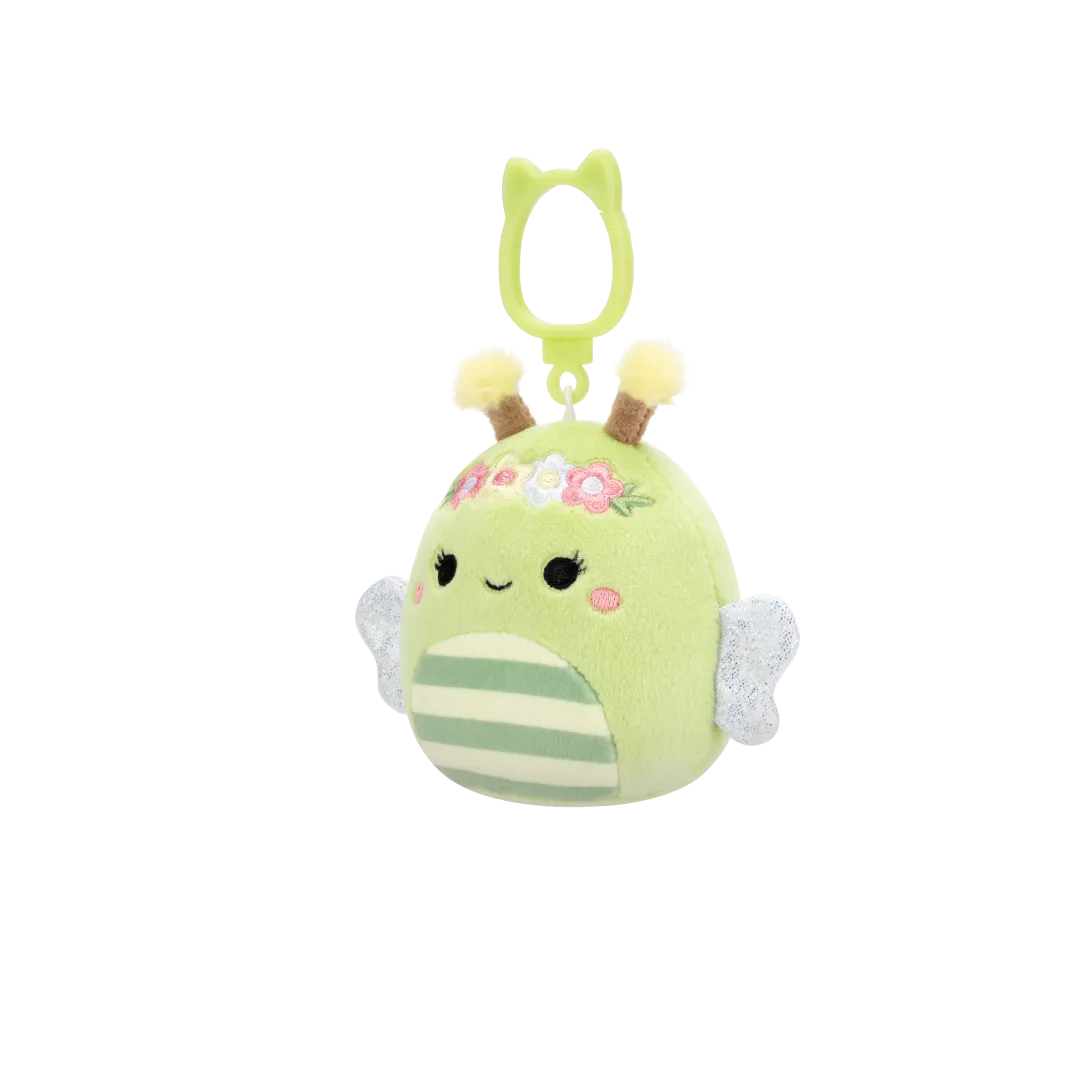 SQUISHMALLOWS klíčenka – Zelený čmelák Sibyl, 9 cm - Image 2