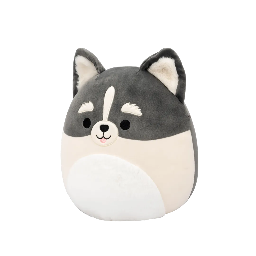 SQUISHMALLOWS Paolo šedobílý pomsky, 30 cm - Image 4