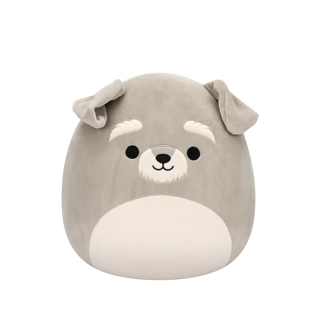 SQUISHMALLOWS Shaun šedý knírač, 30 cm